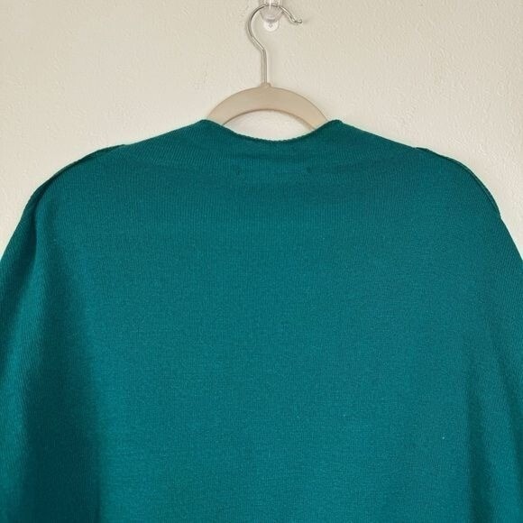 OZAI N KU Boxy front Pocket Sweater petrol turquoise pullover 8-10 wool cashmere - Picture 9 of 12